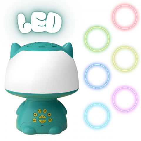 WOOPIE Multifunkcyjna Lampka RGB Głośnik Bluetooth Karaoke Modulator Głosu Karta SD Turkusowa WOOPIE Multifunkcyjna Lampka RGB Głośnik Bluetooth Karaoke Modulator Głosu Karta SD Turkusowa