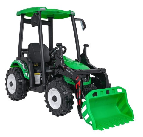 Pojazd MEGA Traktor D68 Z Przyczepką Zielony Pojazd MEGA Traktor D68 Z Przyczepką Zielony