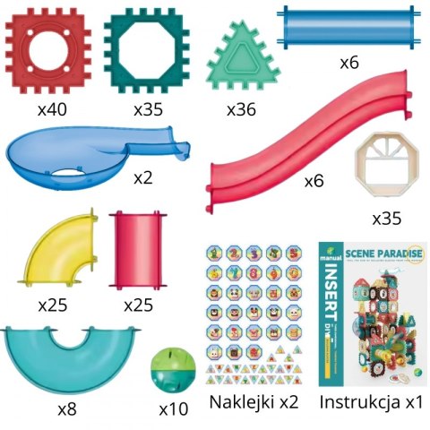 WOOPIE Klocki Konstrukcyjne 3D Zestaw Edukacyjny Tor Kulkowy 228el. WOOPIE Klocki Konstrukcyjne 3D Zestaw Edukacyjny Tor Kulkowy 228el.