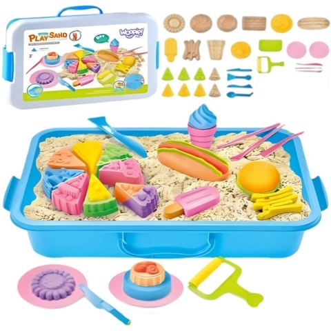 WOOPIE Piasek Kinetyczny 6 Kolorów 1,2 kg Zestaw Restauracja Stolik z Foremkami WOOPIE Piasek Kinetyczny 6 Kolorów 1,2 kg Zestaw Restauracja Stolik z Foremkami