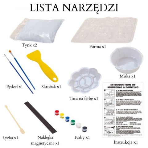 WOOPIE Zestaw Kreatywny z Farbami DIY Zrób Odlewy Gipsowe Figurki i Pomaluj - Zestaw Kosmiczny WOOPIE Zestaw Kreatywny z Farbami DIY Zrób Odlewy Gipsowe Figurki i Pomaluj - Zestaw Kosmiczny