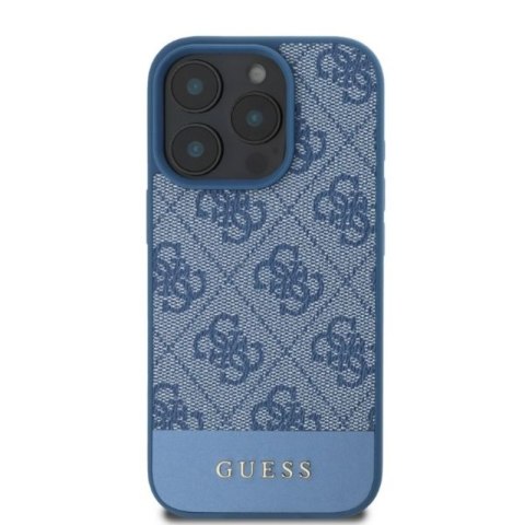 Guess 4G Bottom Stripe - Etui iPhone 16 Pro Max (niebieski) Guess 4G Bottom Stripe - Etui iPhone 16 Pro Max (niebieski)