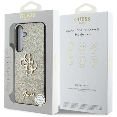 Guess Fixed Glitter Big 4G Metal Logo - Etui do Samsung Galaxy S25+ (złoty) Guess Fixed Glitter Big 4G Metal Logo - Etui do Samsung Galaxy S25+ (złoty)