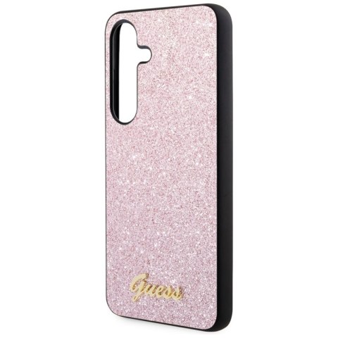 Guess Glitter Flakes Metal Logo Case - Etui Samsung Galaxy S24 (różowy)