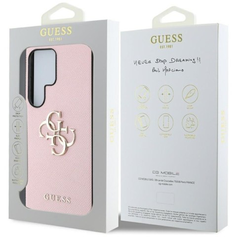 Guess Grained Big 4G Logo Small Classic Logo - Etui do Samsung Galaxy S25 Ultra (różowy) Guess Grained Big 4G Logo Small Classic Logo - Etui do Samsung Galaxy S25 Ultra (różowy)