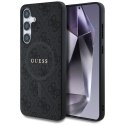 Guess Leather 4G Colored Ring Classic Logo MagSafe - Etui do Samsung Galaxy S25 (czarny)