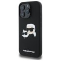 Karl Lagerfeld Silicone Double Heads Print MagSafe - Etui iPhone 16 Pro Max (czarny)
