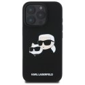 Karl Lagerfeld Silicone Double Heads Print MagSafe - Etui iPhone 16 Pro Max (czarny)