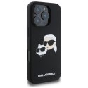 Karl Lagerfeld Silicone Double Heads Print MagSafe - Etui iPhone 16 Pro Max (czarny)