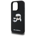 Karl Lagerfeld Silicone Double Heads Print MagSafe - Etui iPhone 16 Pro Max (czarny)