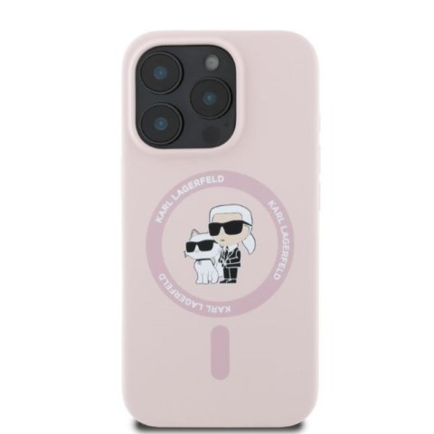 Karl Lagerfeld Silicone Karl & Choupette Ring MagSafe - Etui iPhone 16 Pro (różowy) Karl Lagerfeld Silicone Karl & Choupette Ring MagSafe - Etui iPhone 16 Pro (różowy)