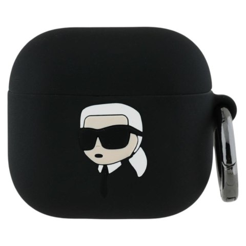 Karl Lagerfeld Silicone Karl Head 3D - Etui AirPods 4 (czarny) Karl Lagerfeld Silicone Karl Head 3D - Etui AirPods 4 (czarny)