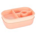 Lunch box śniadaniówka pudełko śniadaniowe z przegródkami dzielone 1900ml morelowe