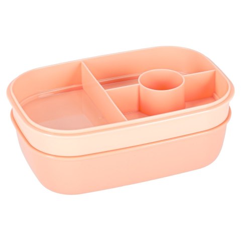 Lunch box śniadaniówka pudełko śniadaniowe z przegródkami dzielone 1900ml morelowe Lunch box śniadaniówka pudełko śniadaniowe z przegródkami dzielone 1900ml morelowe