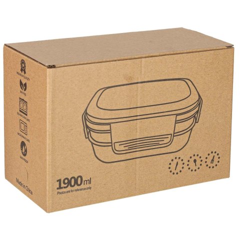 Lunch box śniadaniówka pudełko śniadaniowe z przegródkami dzielone 1900ml morelowe Lunch box śniadaniówka pudełko śniadaniowe z przegródkami dzielone 1900ml morelowe