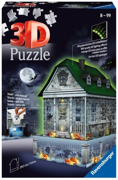 Puzzle 3D 216 Nawiedzony dom świecący w ciemności Puzzle 3D 216 Nawiedzony dom świecący w ciemności