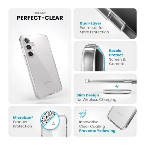 Speck Presidio Perfect-Clear - Etui Samsung Galaxy S24+ (Clear/Clear) Speck Presidio Perfect-Clear - Etui Samsung Galaxy S24+ (Clear/Clear)