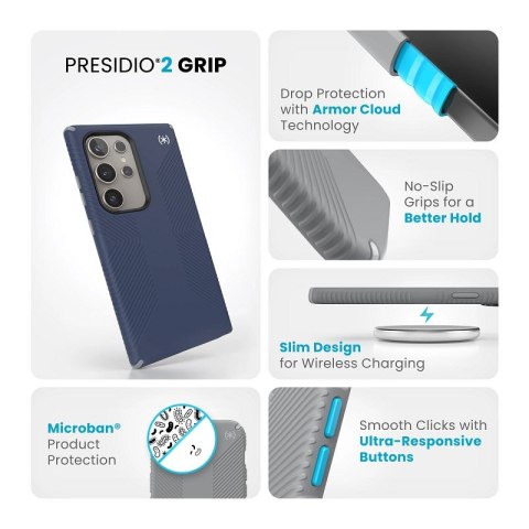 Speck Presidio2 Grip - Etui Samsung Galaxy S24 Ultra (Coastal Blue / Dust Grey) Speck Presidio2 Grip - Etui Samsung Galaxy S24 Ultra (Coastal Blue / Dust Grey)