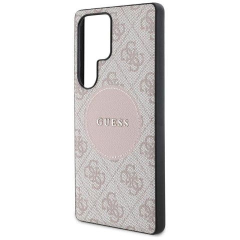 Guess 4G Round Patch Classic Logo MagSafe - Etui do Samsung Galaxy S25 Ultra (różowy) Guess 4G Round Patch Classic Logo MagSafe - Etui do Samsung Galaxy S25 Ultra (różowy)