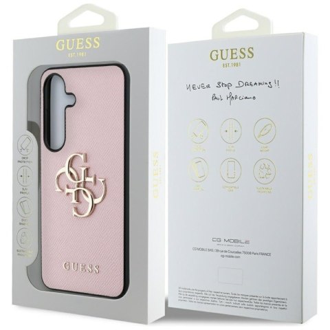 Guess Grained Big 4G Logo Small Classic Logo - Etui do Samsung Galaxy S25+ (różowy) Guess Grained Big 4G Logo Small Classic Logo - Etui do Samsung Galaxy S25+ (różowy)