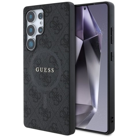 Guess Leather 4G Colored Ring Classic Logo MagSafe - Etui do Samsung Galaxy S25 Ultra (czarny) Guess Leather 4G Colored Ring Classic Logo MagSafe - Etui do Samsung Galaxy S25 Ultra (czarny)