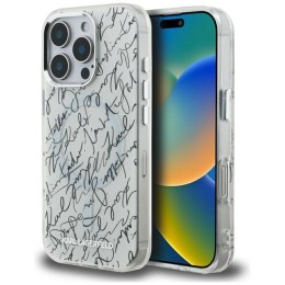 Karl Lagerfeld IML Karl Script Pattern MagSafe - Etui iPhone 16 Pro Max (biały)