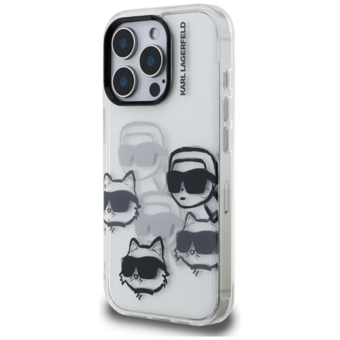 Karl Lagerfeld IML Multi K&C Head Pattern - Etui iPhone 16 Pro (przezroczysty)