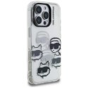 Karl Lagerfeld IML Multi K&C Head Pattern - Etui iPhone 16 Pro (przezroczysty)