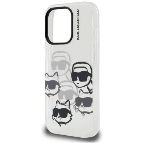 Karl Lagerfeld IML Multi K&C Head Pattern - Etui iPhone 16 Pro (przezroczysty)