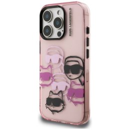 Karl Lagerfeld IML Multi K&C Head Pattern - Etui iPhone 16 Pro (różowy)