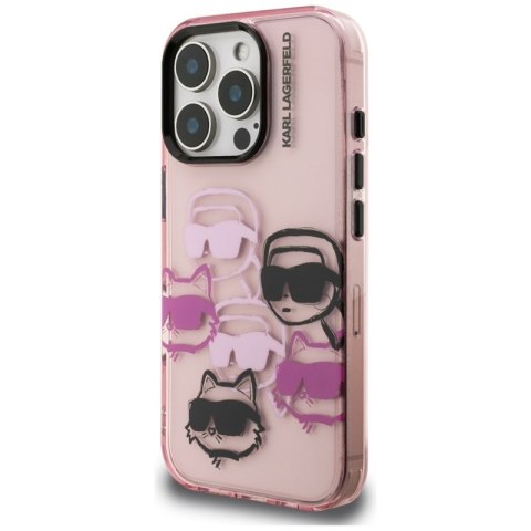 Karl Lagerfeld IML Multi K&C Head Pattern - Etui iPhone 16 Pro (różowy) Karl Lagerfeld IML Multi K&C Head Pattern - Etui iPhone 16 Pro (różowy)