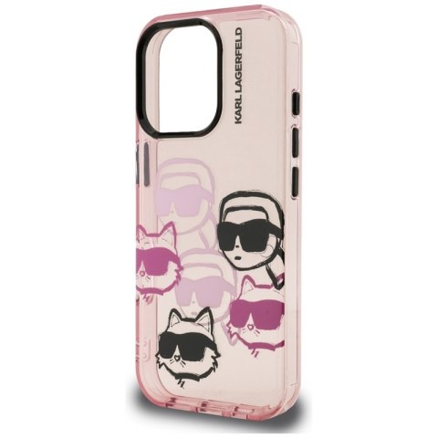 Karl Lagerfeld IML Multi K&C Head Pattern - Etui iPhone 16 Pro (różowy) Karl Lagerfeld IML Multi K&C Head Pattern - Etui iPhone 16 Pro (różowy)