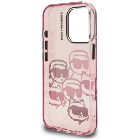 Karl Lagerfeld IML Multi K&C Head Pattern - Etui iPhone 16 Pro (różowy) Karl Lagerfeld IML Multi K&C Head Pattern - Etui iPhone 16 Pro (różowy)