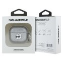 Karl Lagerfeld Monogram Choupette Head - Etui AirPods 4 (srebrny)