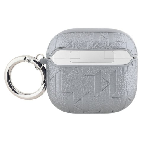 Karl Lagerfeld Monogram Karl Head - Etui AirPods 4 (srebrny) Karl Lagerfeld Monogram Karl Head - Etui AirPods 4 (srebrny)