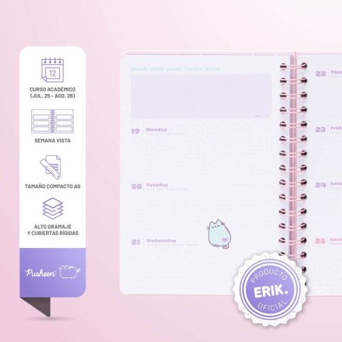 Pusheen - Kalendarz / Planner tygodniowy A5 2025/2026 Pusheen - Kalendarz / Planner tygodniowy A5 2025/2026