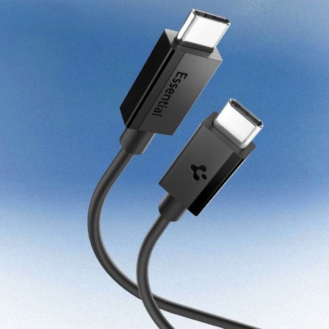 Spigen EB6010CC Essential - Kabel USB-C do USB-C PD 60W 1m (Czarny) Spigen EB6010CC Essential - Kabel USB-C do USB-C PD 60W 1m (Czarny)