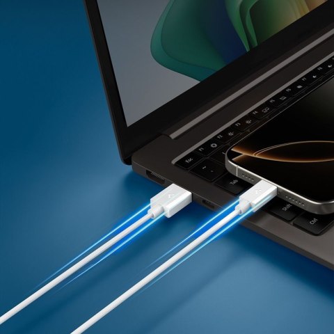 Spigen EB6020AC Essential - Kabel USB-A do USB-C PD 60W 2m (Biały) Spigen EB6020AC Essential - Kabel USB-A do USB-C PD 60W 2m (Biały)