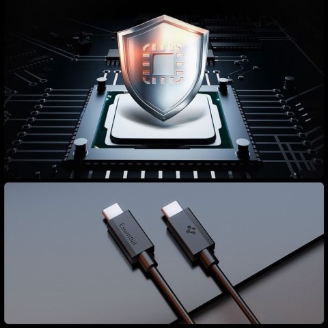 Spigen EB6020CC Essential - Kabel USB-C do USB-C PD 60W 2m (Czarny) Spigen EB6020CC Essential - Kabel USB-C do USB-C PD 60W 2m (Czarny)