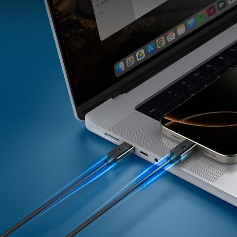 Spigen EB6020CC Essential - Kabel USB-C do USB-C PD 60W 2m (Czarny) Spigen EB6020CC Essential - Kabel USB-C do USB-C PD 60W 2m (Czarny)