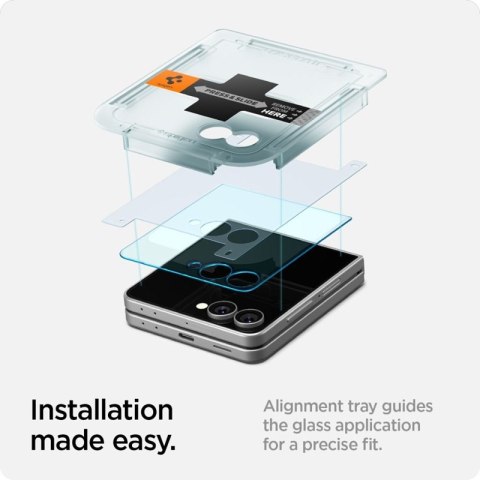 Spigen GLAS.TR EZ Fit HD 2-Pack - Szkło hartowane do Samsung Galaxy Z Flip 7 Spigen GLAS.TR EZ Fit HD 2-Pack - Szkło hartowane do Samsung Galaxy Z Flip 7