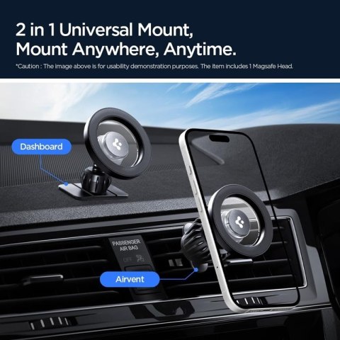 Spigen MFT13 Magnetic Dashboard & Vent Car Mount - Magnetyczny uchwyt samochodowy MagSafe (Czarny) Spigen MFT13 Magnetic Dashboard & Vent Car Mount - Magnetyczny uchwyt samochodowy MagSafe (Czarny)