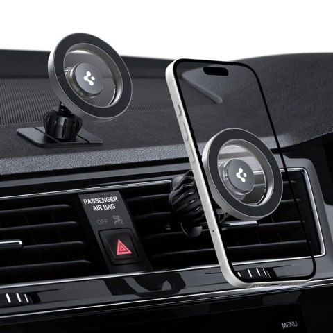 Spigen MFT13 Magnetic Dashboard & Vent Car Mount - Magnetyczny uchwyt samochodowy MagSafe (Srebrny) Spigen MFT13 Magnetic Dashboard & Vent Car Mount - Magnetyczny uchwyt samochodowy MagSafe (Srebrny)