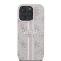 Guess 4G Printed Stripes MagSafe - Etui iPhone 16 Pro (różowy)