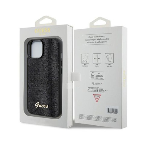 Guess Disco Metal Script - Etui iPhone 14 (czarny) Guess Disco Metal Script - Etui iPhone 14 (czarny)