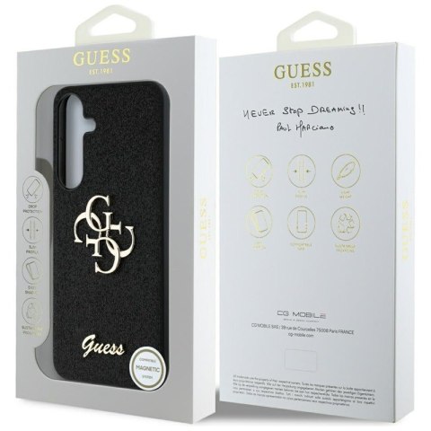Guess Fixed Glitter Big 4G Metal Logo - Etui do Samsung Galaxy S25+ (czarny) Guess Fixed Glitter Big 4G Metal Logo - Etui do Samsung Galaxy S25+ (czarny)
