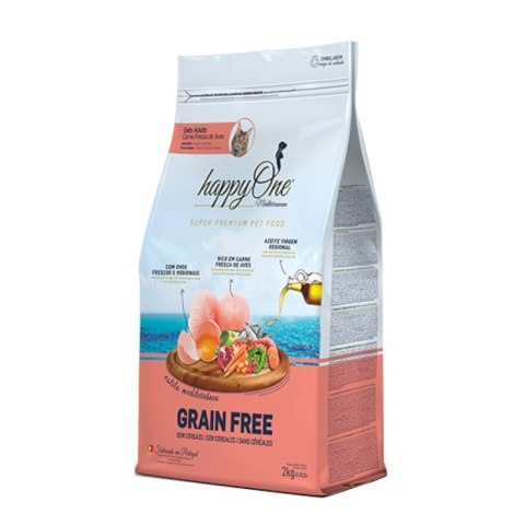 HappyOne Grain-Free Mediterraneum Cat 2Kg koty dorosłe HappyOne Meditteraneum HappyOne Grain-Free Mediterraneum Cat 2Kg koty dorosłe HappyOne Meditteraneum