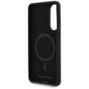 Karl Lagerfeld Silicone Double Heads And Circle MagSafe - Etui Samsung Galaxy S25 Edge (czarny)