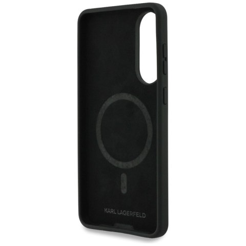 Karl Lagerfeld Silicone Double Heads And Circle MagSafe - Etui Samsung Galaxy S25 Edge (czarny) Karl Lagerfeld Silicone Double Heads And Circle MagSafe - Etui Samsung Galaxy S25 Edge (czarny)
