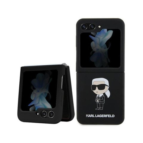 Karl Lagerfeld Silicone Ikonik - Etui Samsung Z Flip 5 (czarny) Karl Lagerfeld Silicone Ikonik - Etui Samsung Z Flip 5 (czarny)